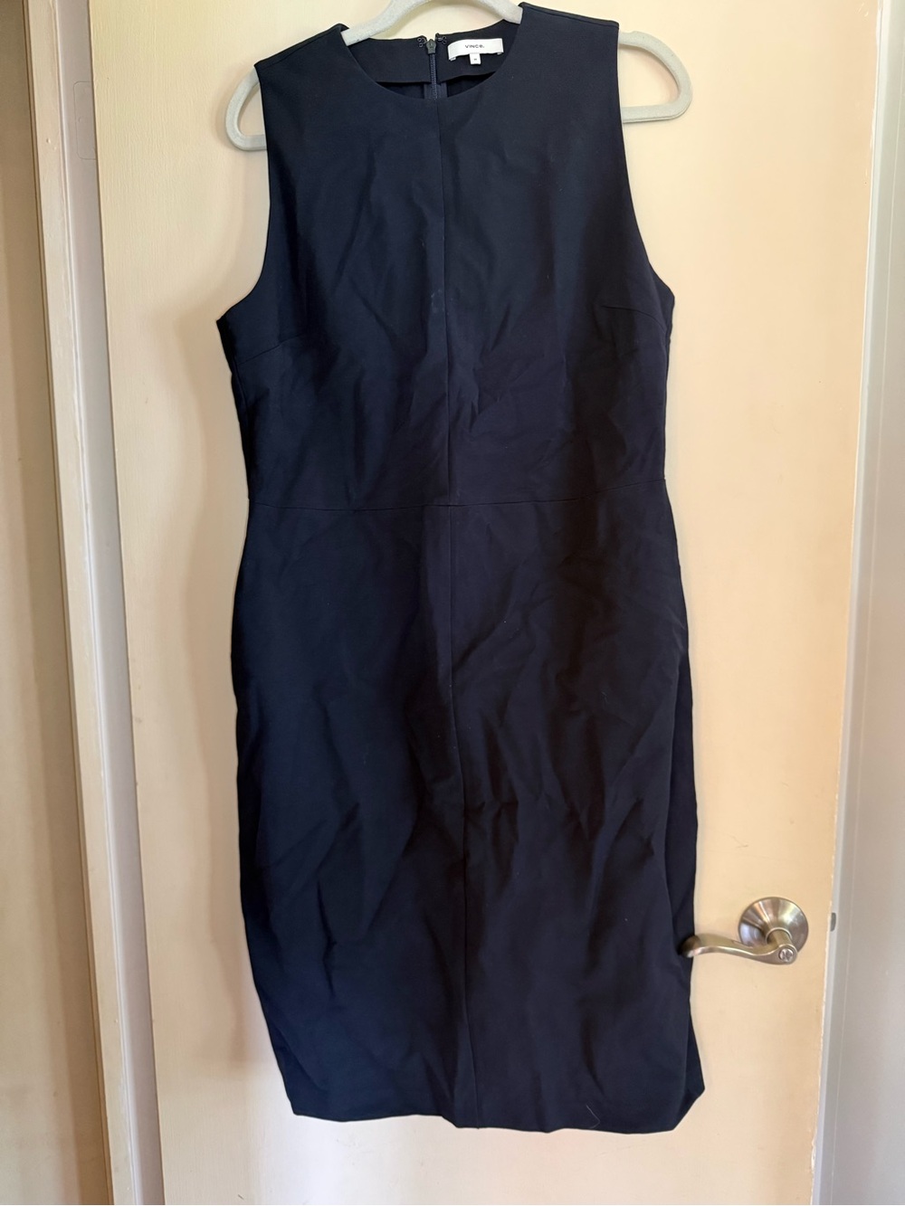 Vince Navy Ponte Sheath Dress – Size 14 NWT
